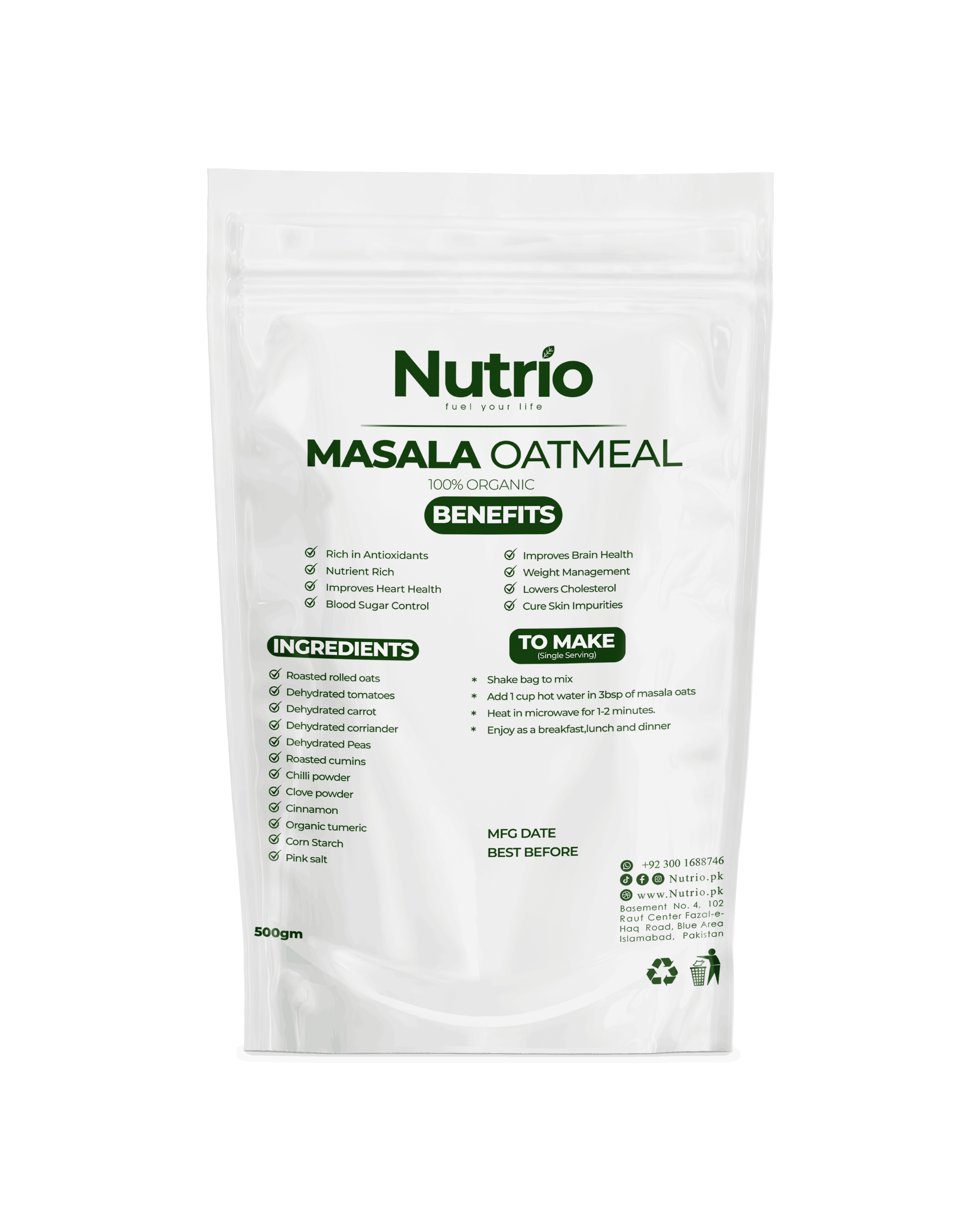 Masala Oatmeal - Nutrio