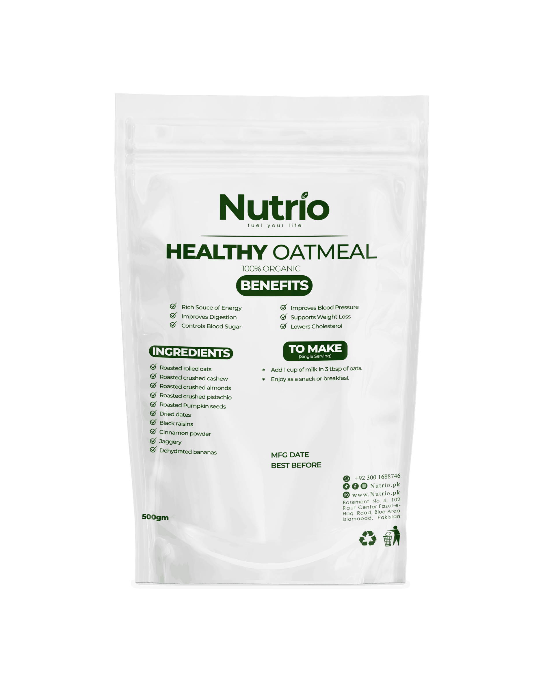 Healthy Oatmeal – Nutrio